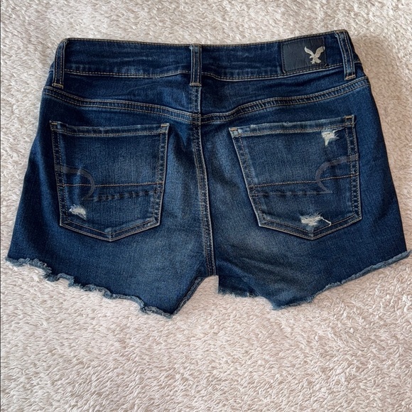 🩳 American Eagle Women’s Super Stretch Distressed Denim Cutoff Shorts – Size 4 - Picture 4 of 7